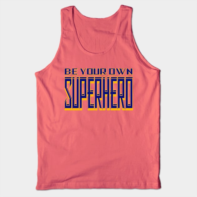 Be your own Superhero Navy and Gold Tank Top by Gsweathers